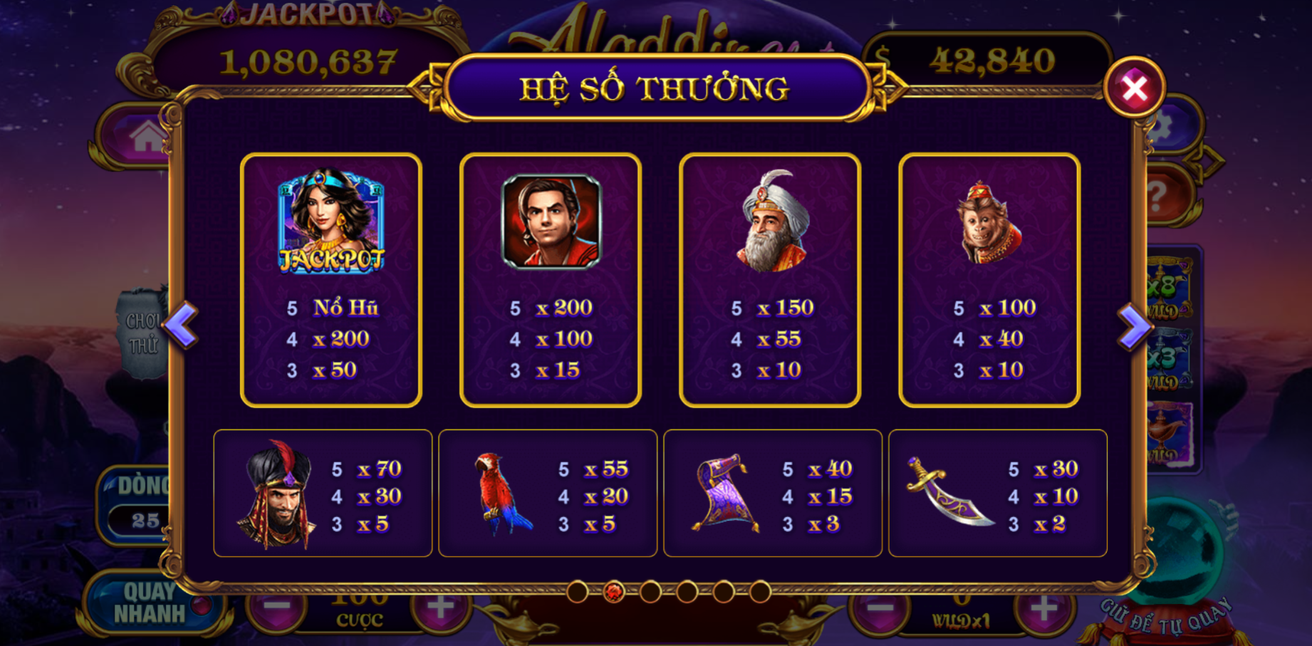 Giới thiệu về trò chơi nỗ hũ Aladdin 