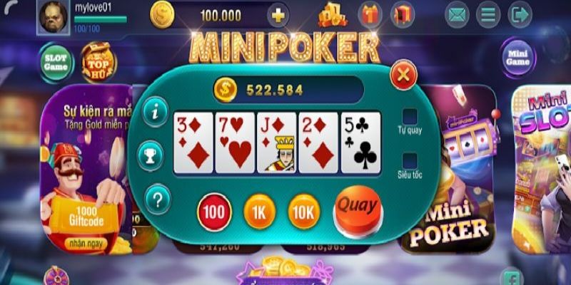 Mẹo chơi Mini Poker tại Top88 hiệu quả