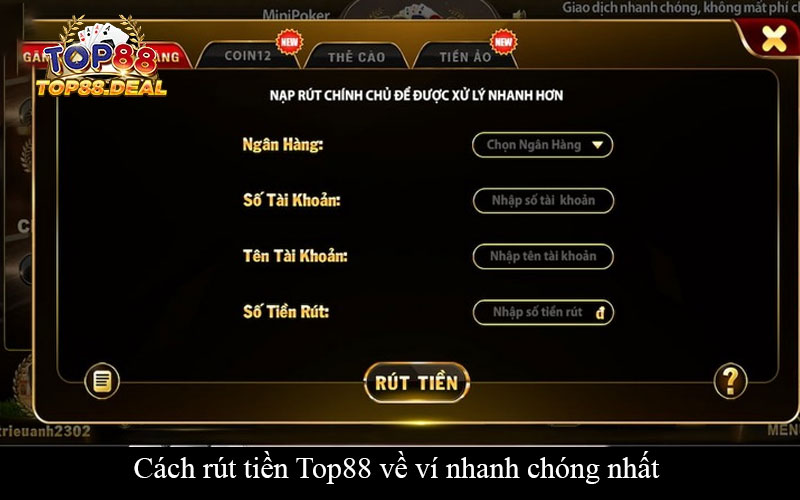 Top88 Đổi Thưởng Hướng Dẫn Nạp Rút Tiền